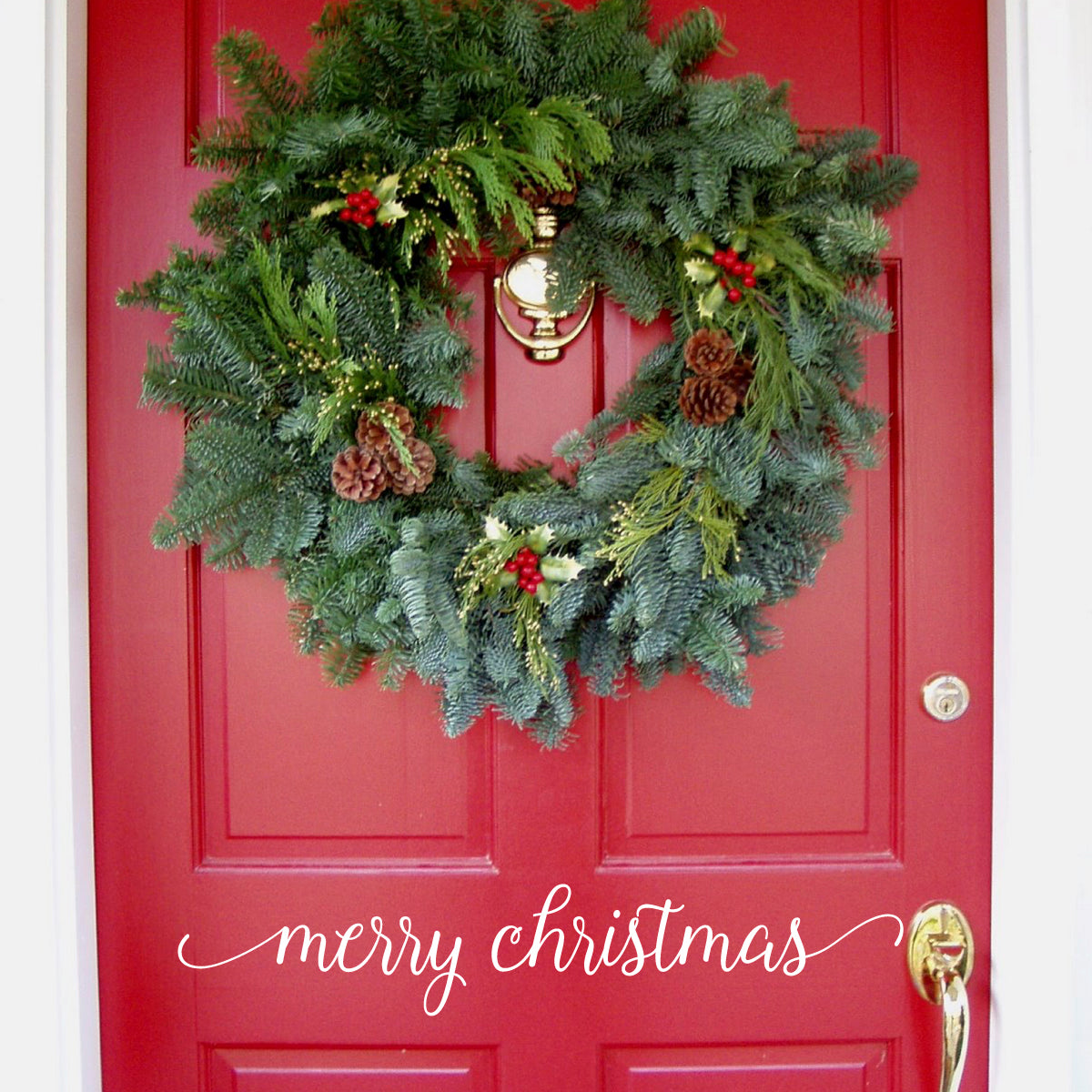 Merry Christmas Door Vinyl Decal