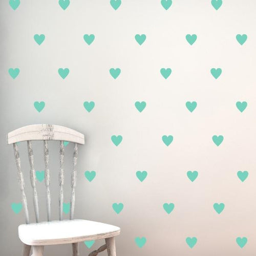 Hearts Pattern Wall Decal