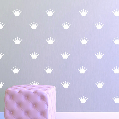 Princess Crown Pattern Wall Decal