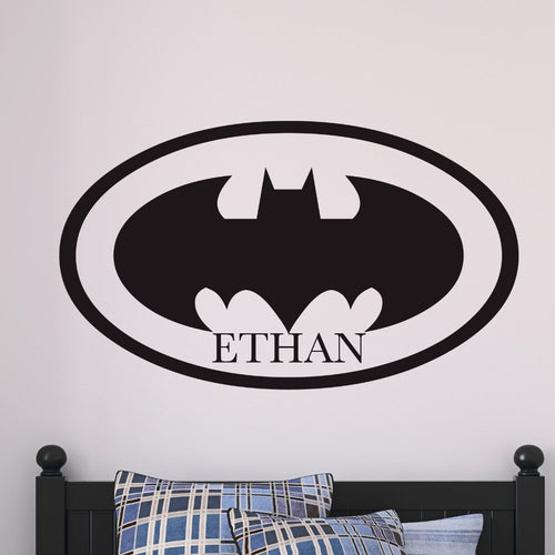 Batman Personalized Name Kids Wall Decal