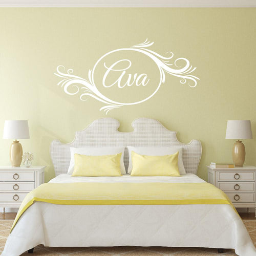 Personalized Delightful Swash Element Kids Wall Decal