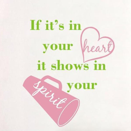 Cheerleading with Heart and Spirit Wall Decal