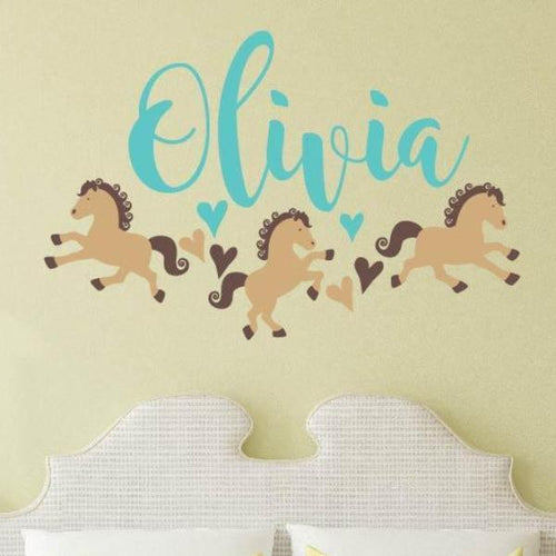 A Girl Horse First Love Horse Name Kids Wall Decal