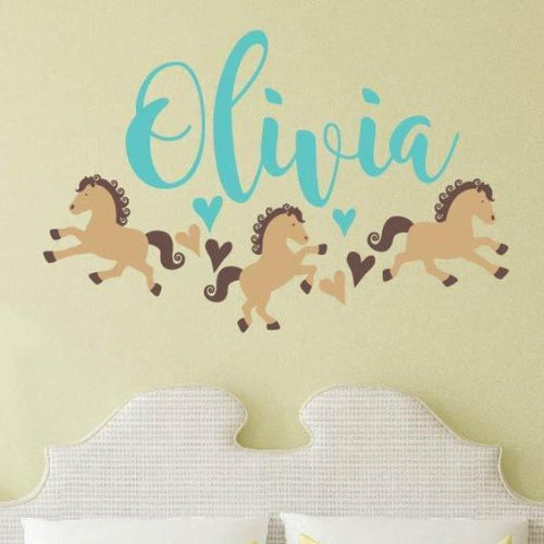 A Girl Horse First Love Horse Name Kids Wall Decal