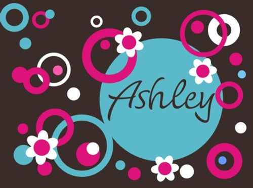 Circles Dots and Flowers Kids Wall Decal