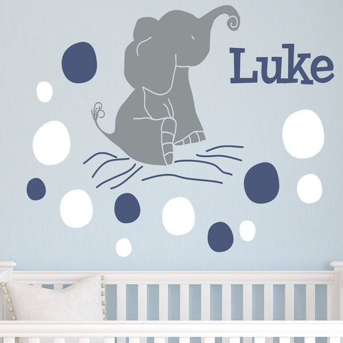 Elephant Dots Kids Wall Decal