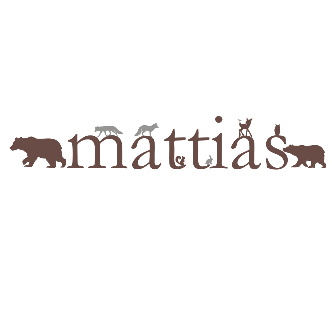 Woodland Forest Critter Personalized Kids Wall Decal