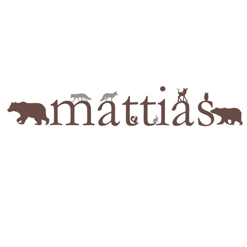 Woodland Forest Critter Personalized Kids Wall Decal