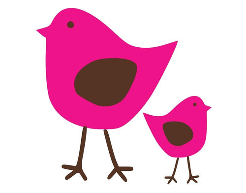 Cute Birdie Name Kids Wall Decal