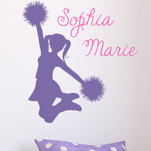 Cheerleader Name Cheers Kids Wall Decal