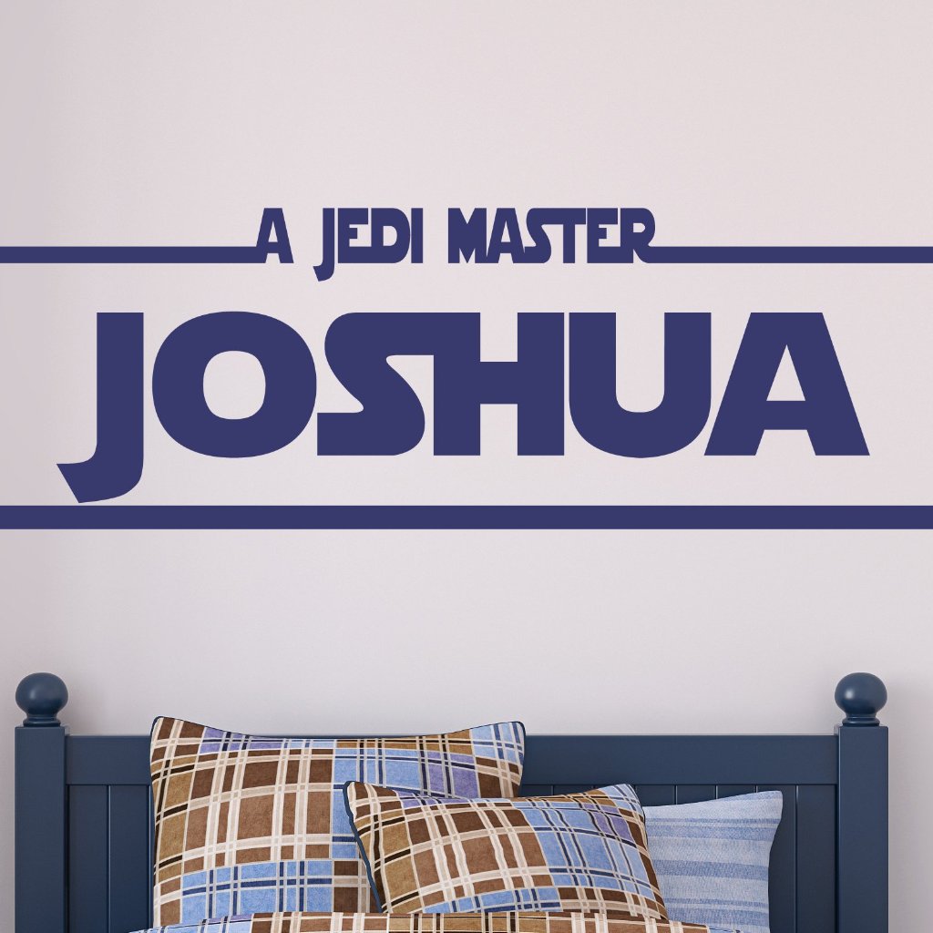Jedi Master Personalized Star Wars Inspired Kids Wall Decal