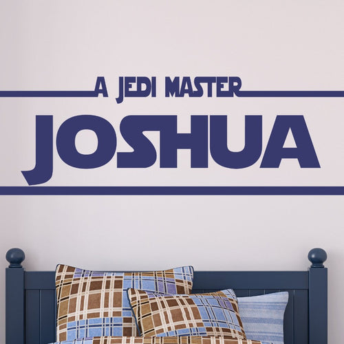 Jedi Master Personalized Star Wars Kids Wall Decal