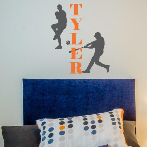 Batter Up Baseball Personalized Kids Wall Decal