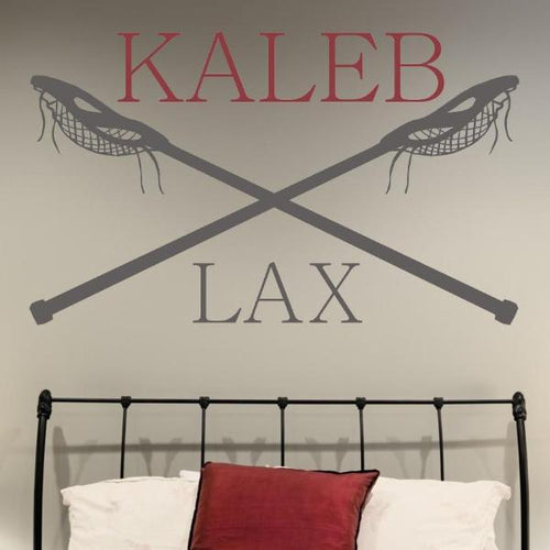 Lacrosse Boys Name Kids Wall Decal