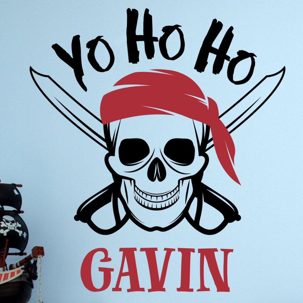 Pirate's Life for me with Name Kids Wall Decal