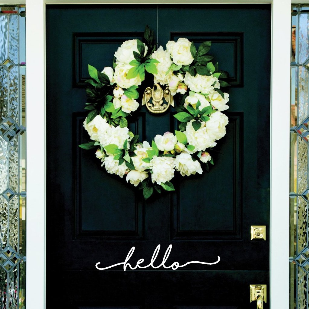 Hello Door Vinyl Sticker