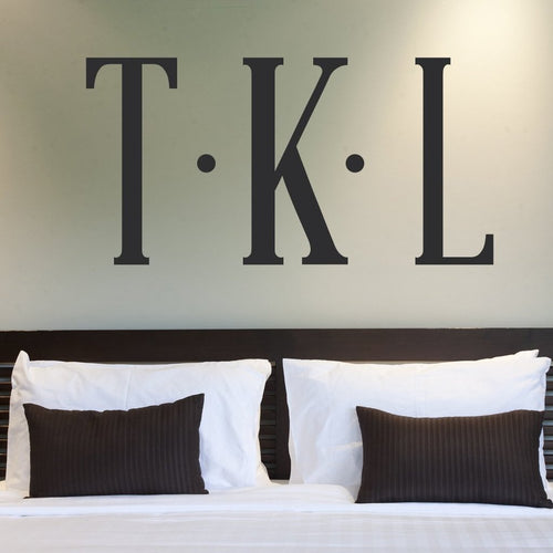 Classic Dot Personalized Monogram Wall Decal