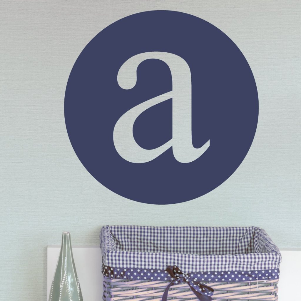 Typewritten Monogram Personalized Wall Decal
