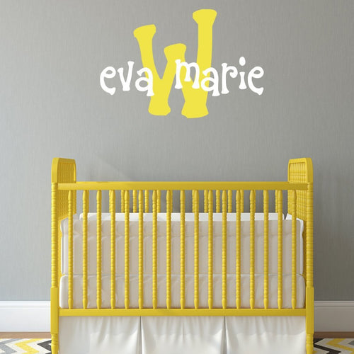 Eva's Monogram Personalized Wall Decal