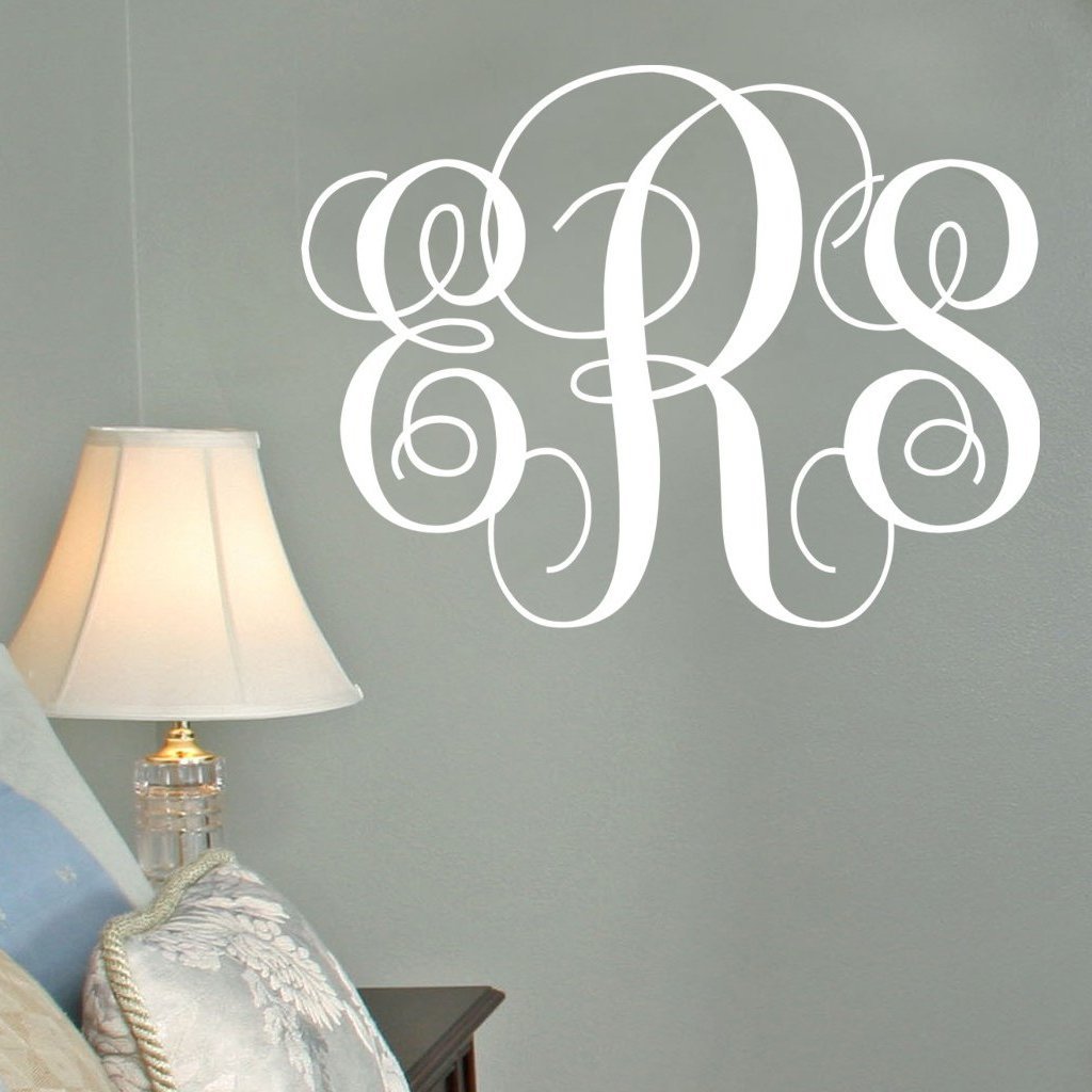 Chic Interlock Monogram Personalized Wall Decal
