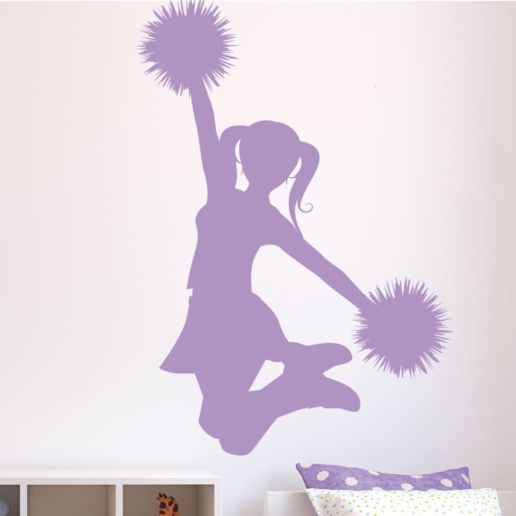 Cheerleader Cheers Kids Wall Decal