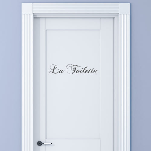 La Toilette Door Vinyl Sticker