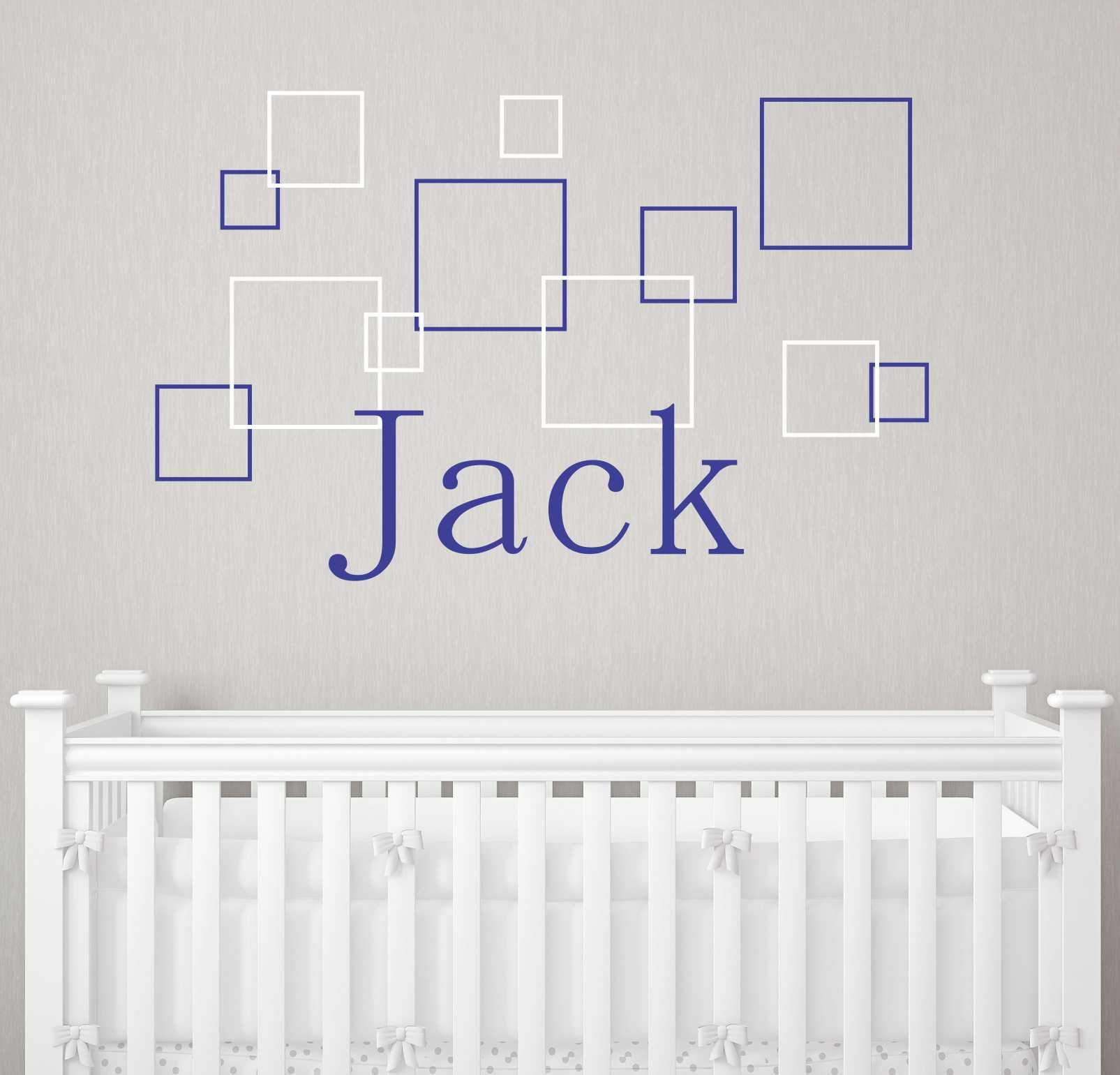 Jack's Squares Kids Wall Decal