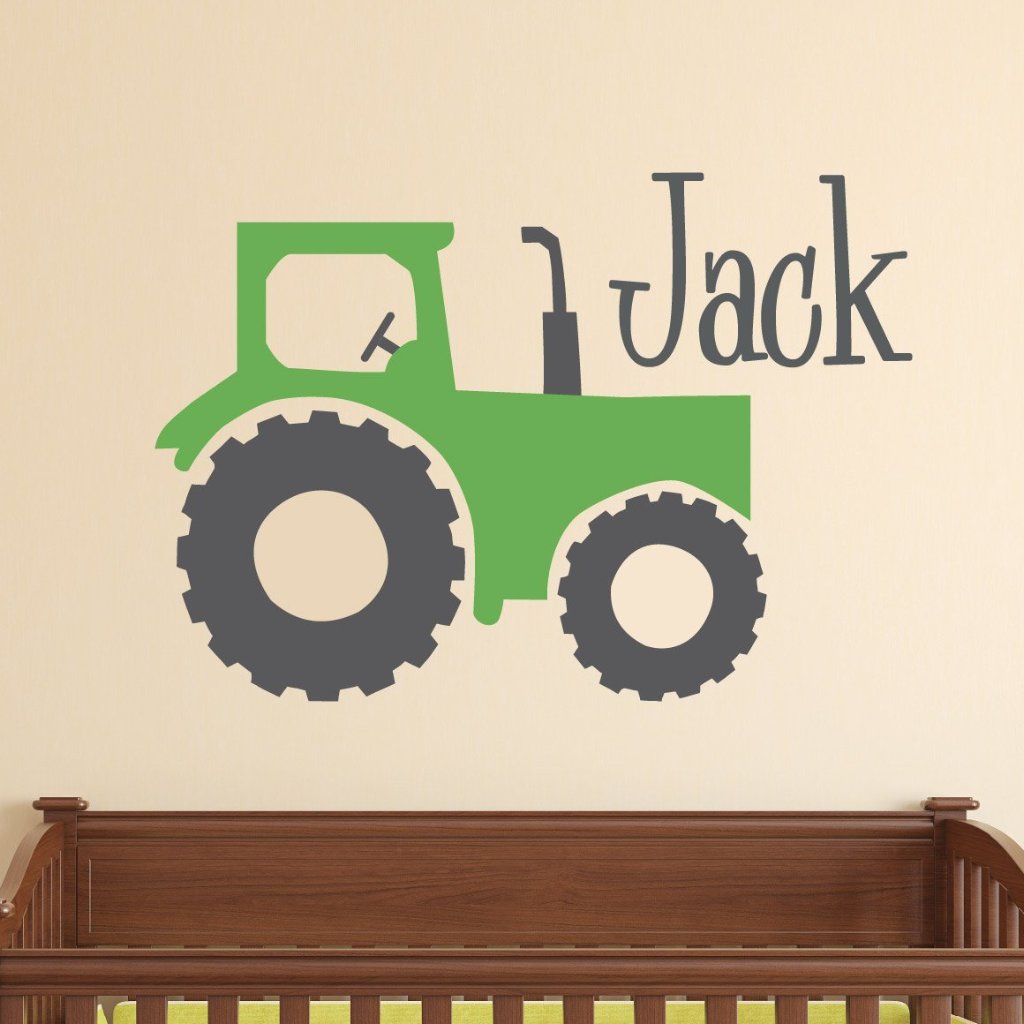 Farm Tractor Kids Wall Decal