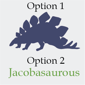Dinosaur Name Jacobasaurus Kids Wall Decal
