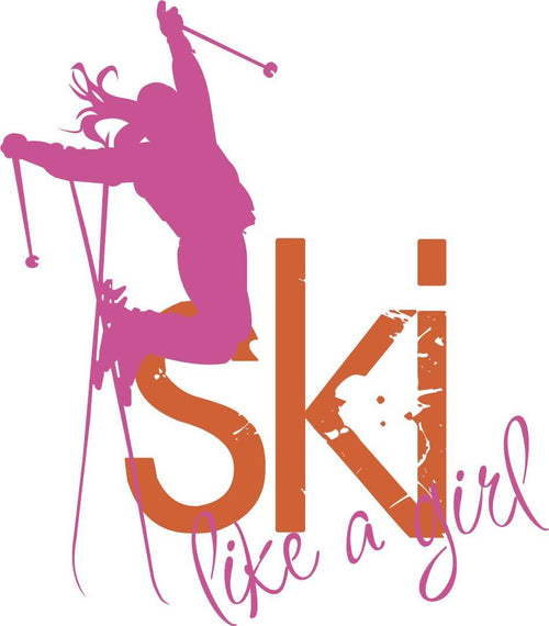Ski Girl Kids Wall Decal