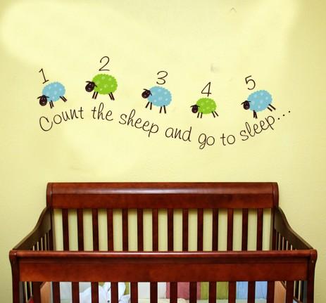 Counting Sheep Kids Wall Decal