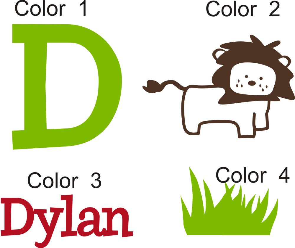 Dylan's Lion Kids Wall Decal
