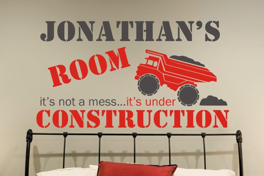 Under Construction Kids Wall Decal