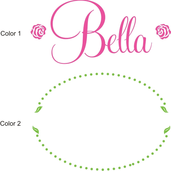 Bella Rose Personalized Kids Wall Decal