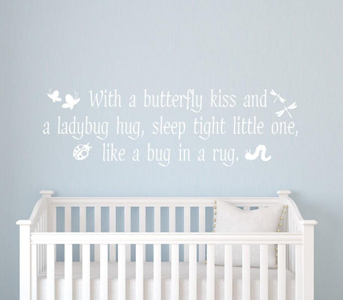 Butterfly Kisses Kids Wall Decal