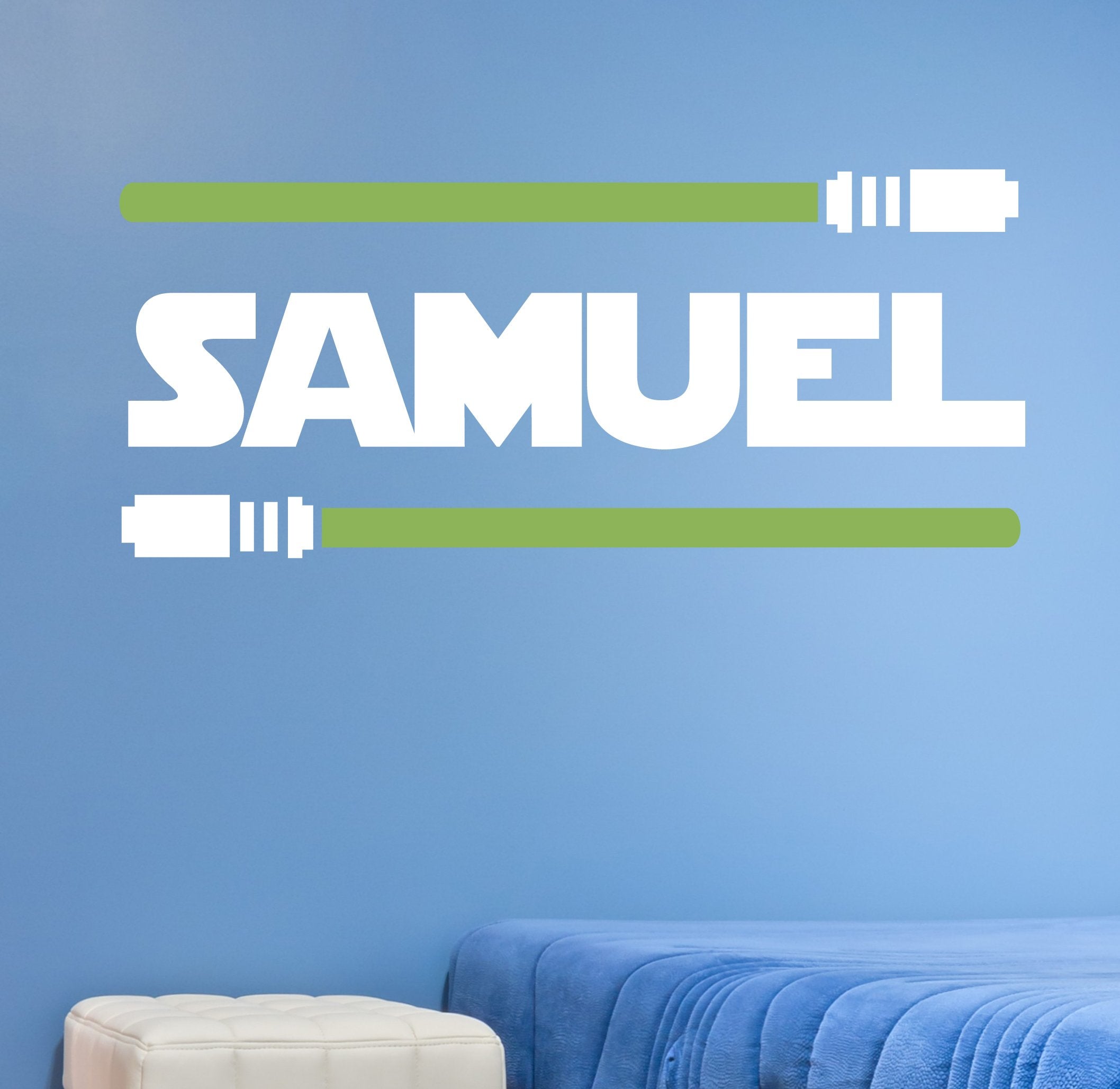 Star Wars Lightsaber Personalized Name Kids Wall Decal