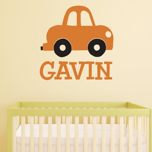 Little Car Personalized Kids Wall Decal
