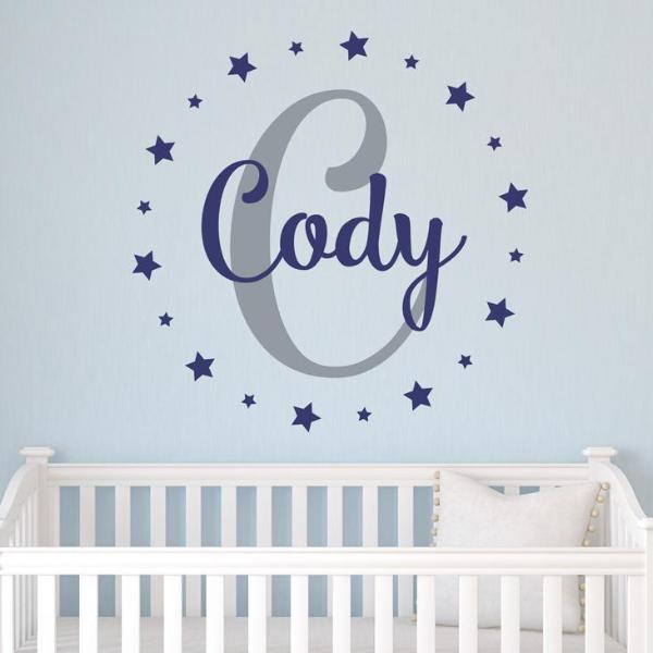 Star Light Personalized Name Kids Wall Decal