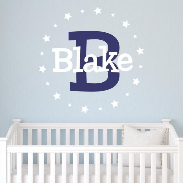 Star Bright Light Personalized Name Kids Wall Decal