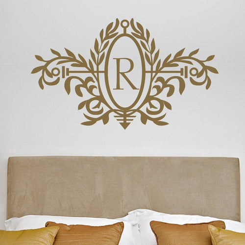 Royal Elegance Monogram Personalized Wall Decal