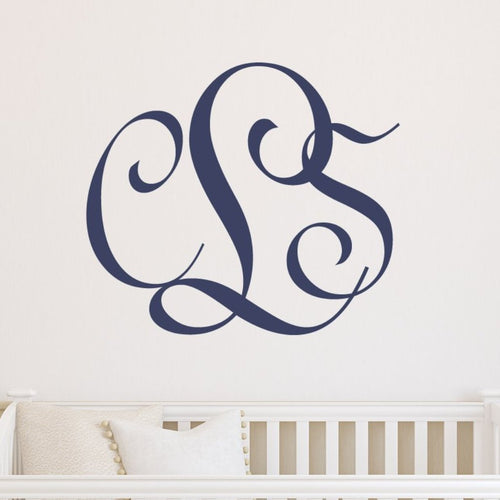 Entwined Monogram Personalized Wall Decal