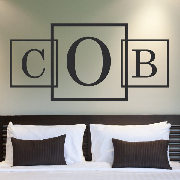 Square Monogram Wall Decals | Personalized Alphabet Garden Decals ...
