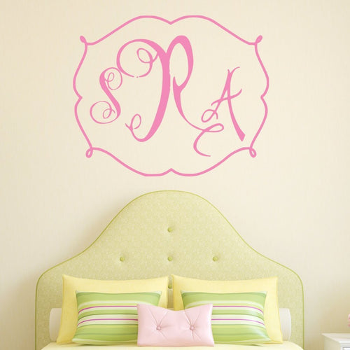 Darling Monogram Personalized Wall Decal