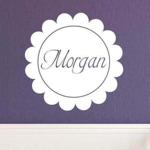 Scalloped Name Personalized Wall Decal