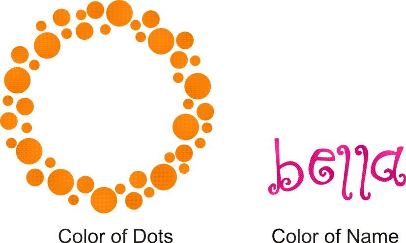 Bella's Dots Personalized Wall Decal