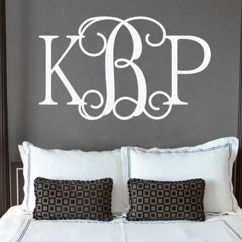 Hip Chick Monogram Personalized Wall Decal