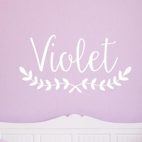 Violet Personalized Wall Decal