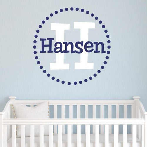 Hansen Monogram Personalized Wall Decal