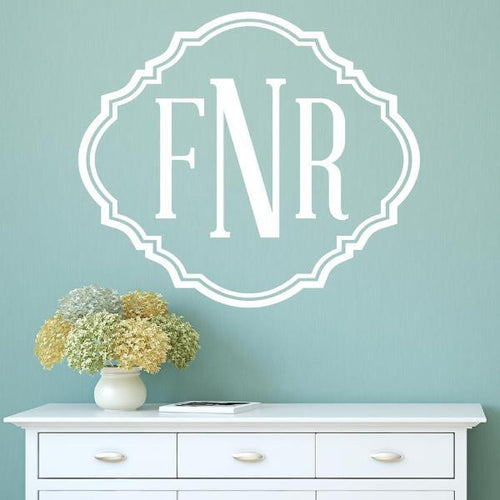 Vintage Monogram Personalized Wall Decal